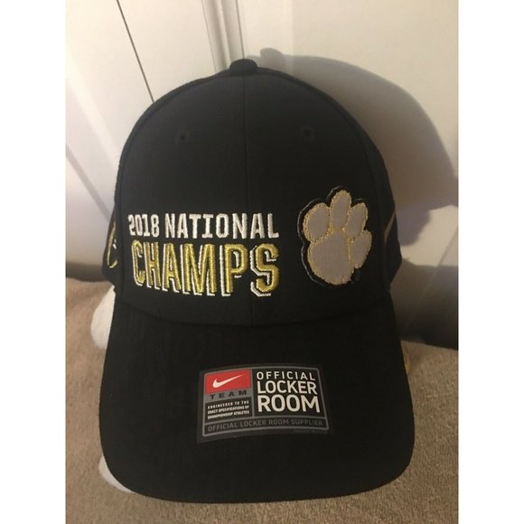NEW 2018 National Champs Clemson Tigers Nike Team Locker Room Cap - Picture 1 of 7